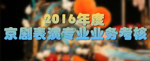 美女诱惑被操国家京剧院2016年度京剧表演专业业务考...